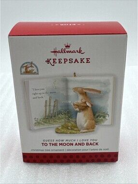 2013 Hallmark Guess How Much I Love You To The Moon & Back Bunny Book Ornament